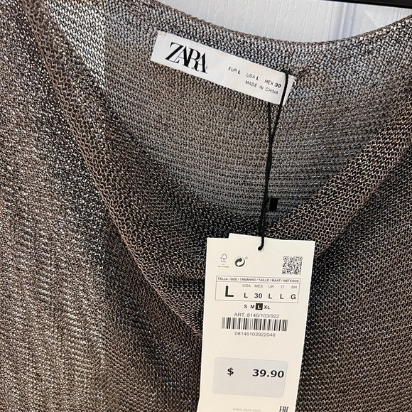 Zara Mesh Sleeveless Tank Top - Picture 2 of 3